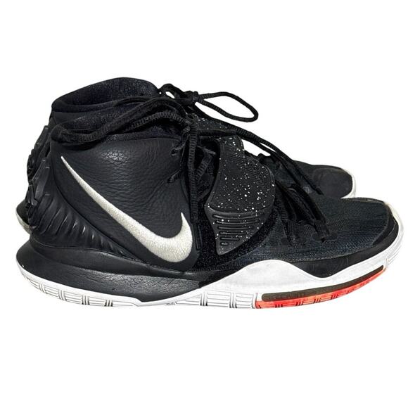 NIKE Kyrie 6 "Jet Black White' Sneakers Size 8 - Picture 2 of 8